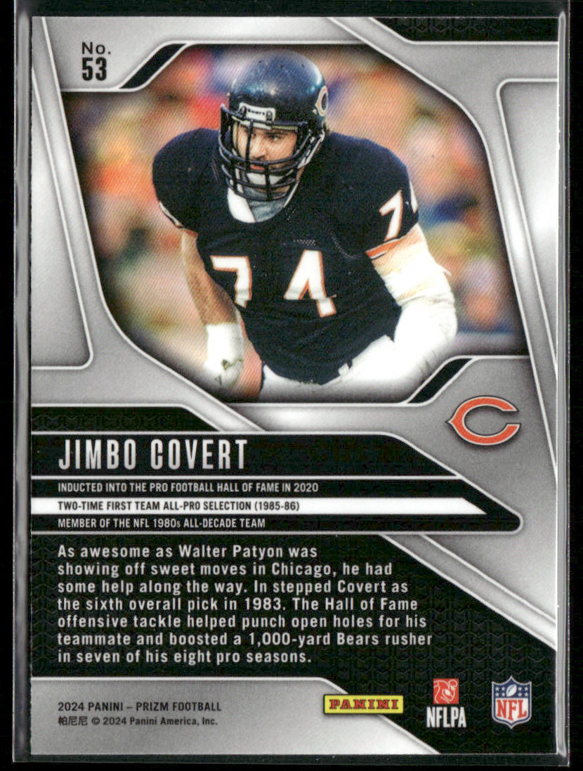 Jimbo Covert 2024 Panini Prizm #53 Chicago Bears