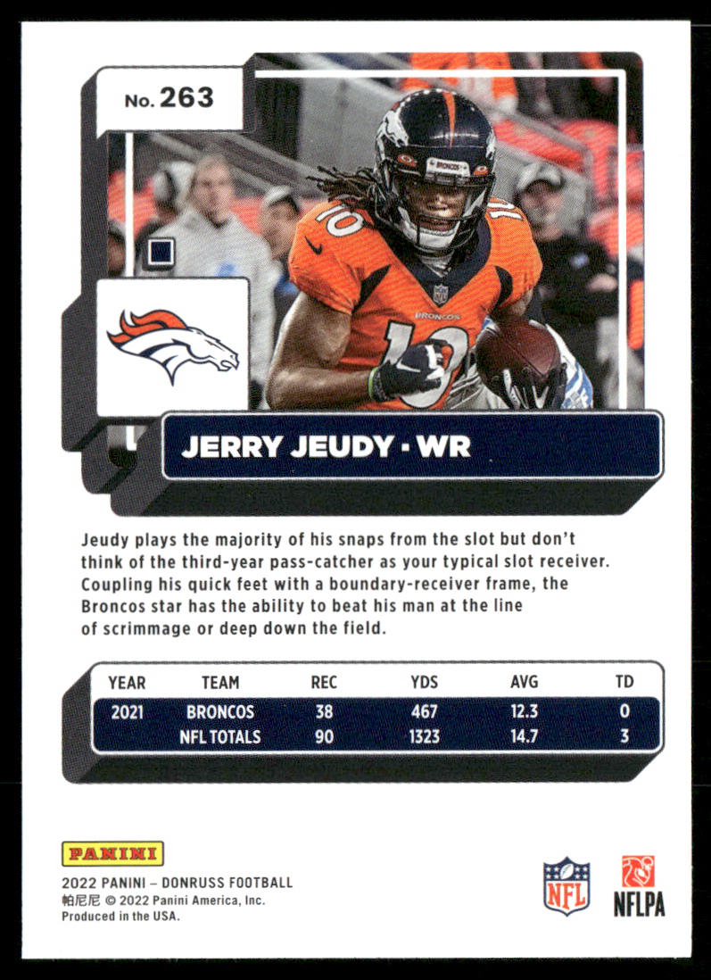 Jerry Jeudy 2022 Donruss #263 Denver Broncos