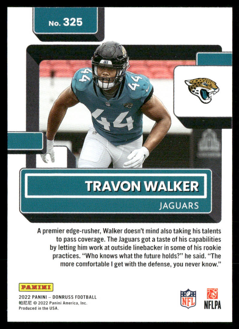 Travon Walker 2022 Donruss #325 RC Jacksonville Jaguars