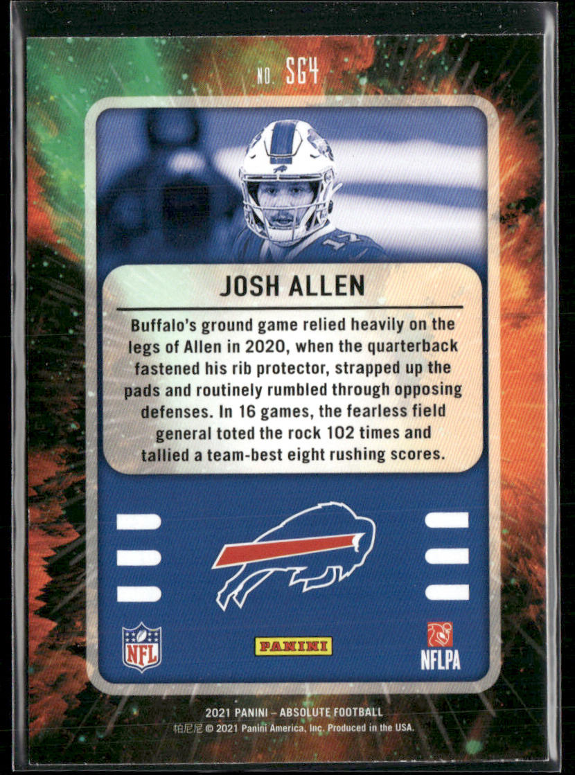 Josh Allen 2021 Panini Absolute Star Gazing #SG4 Buffalo Bills