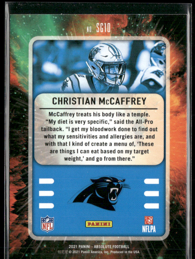 Christian McCaffrey 2021 Panini Absolute Star Gazing #SG10 Carolina Panthers