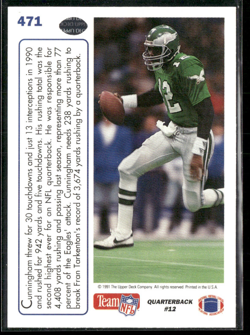 Randall Cunningham 1991 Upper Deck #471 Philadelphia Eagles