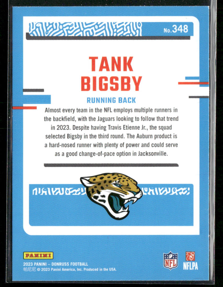 Tank Bigsby 2023 Donruss #348 RC Jacksonville Jaguars