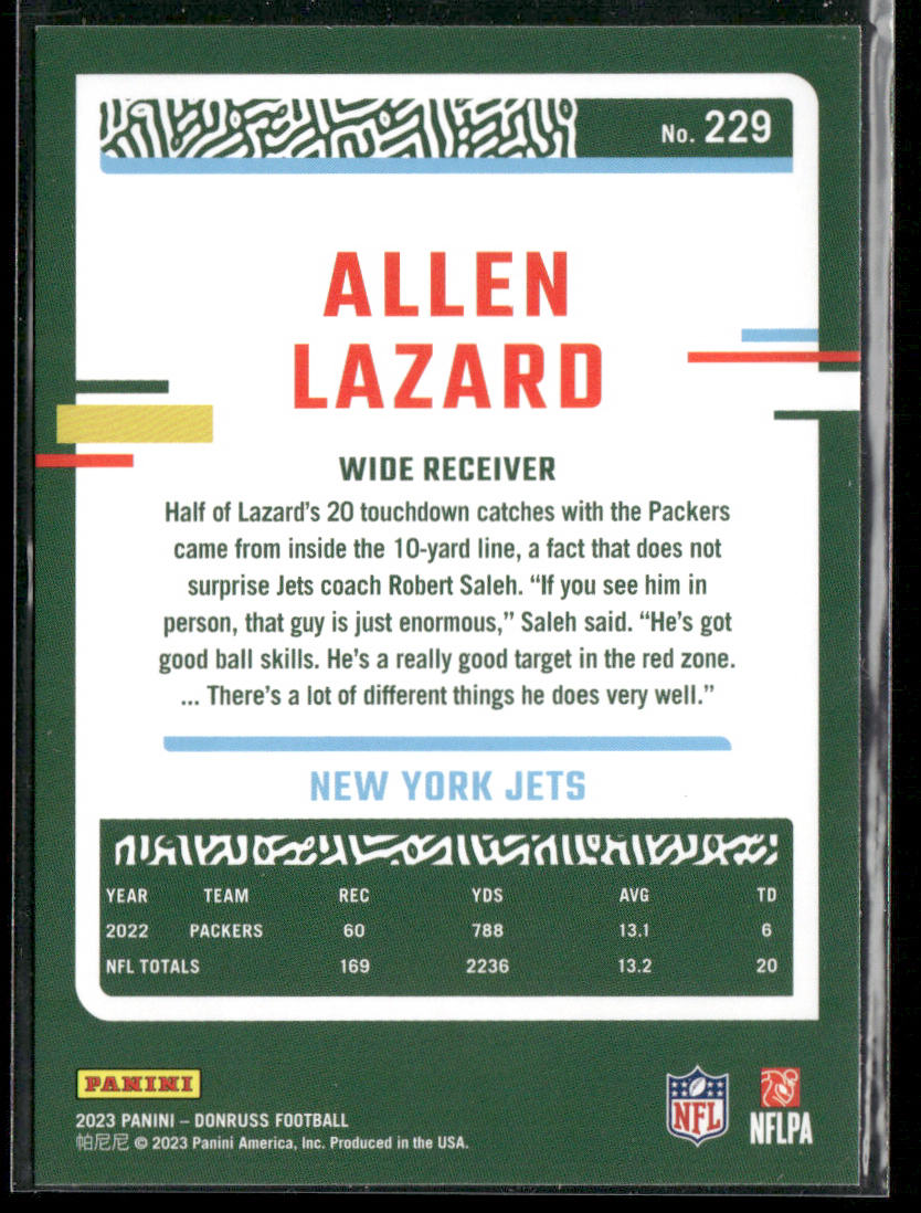 Allen Lazard 2023 Donruss #229 New York Jets