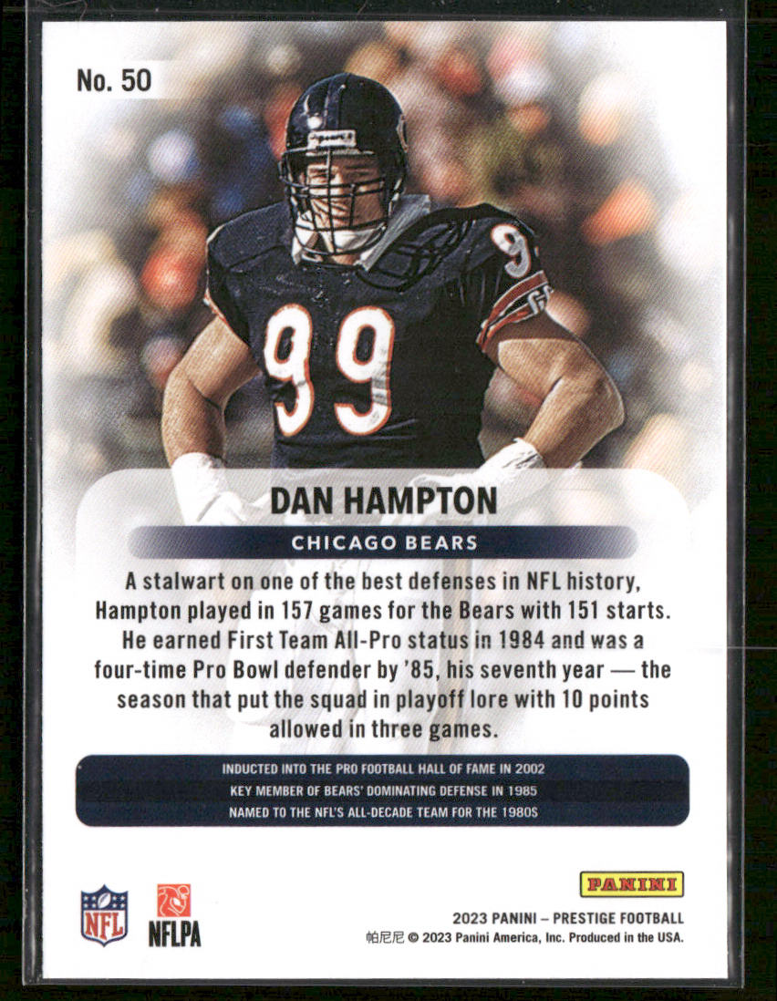 Dan Hampton 2023 Panini Prestige #50 Chicago Bears