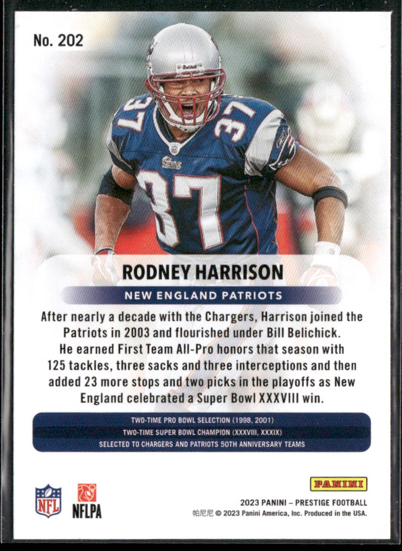 Rodney Harrison 2023 Panini Prestige #202 New England Patriots