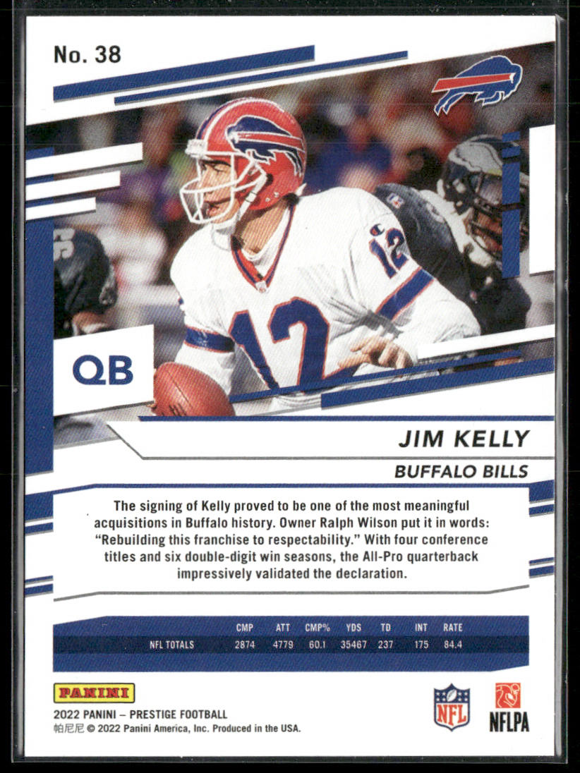Jim Kelly 2022 Panini Prestige #38 Buffalo Bills