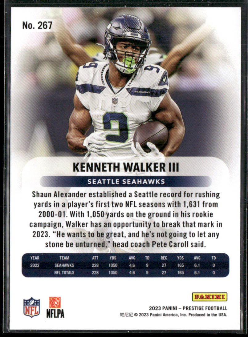 Kenneth Walker III 2023 Panini Prestige #267 Seattle Seahawks