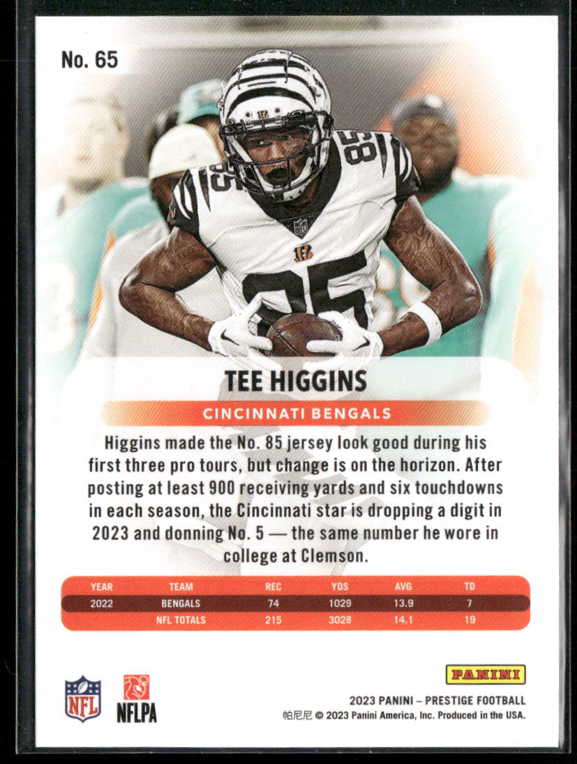 Tee Higgins 2023 Panini Prestige #65 Cincinnati Bengals