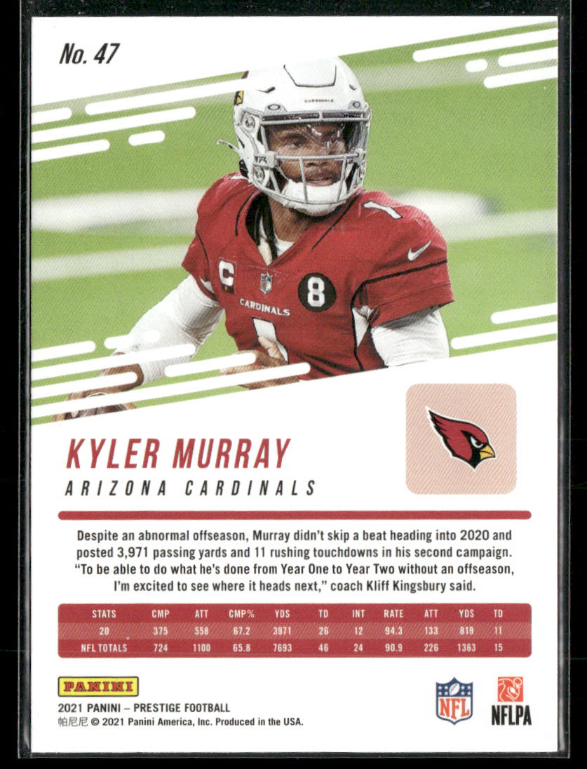 Kyler Murray 2021 Panini Prestige #47 Arizona Cardinals