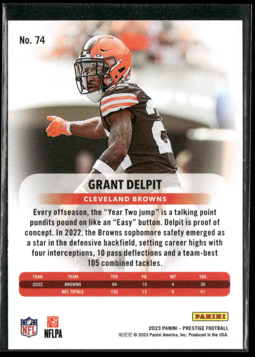 Grant Delpit 2023 Panini Prestige #74 Cleveland Browns