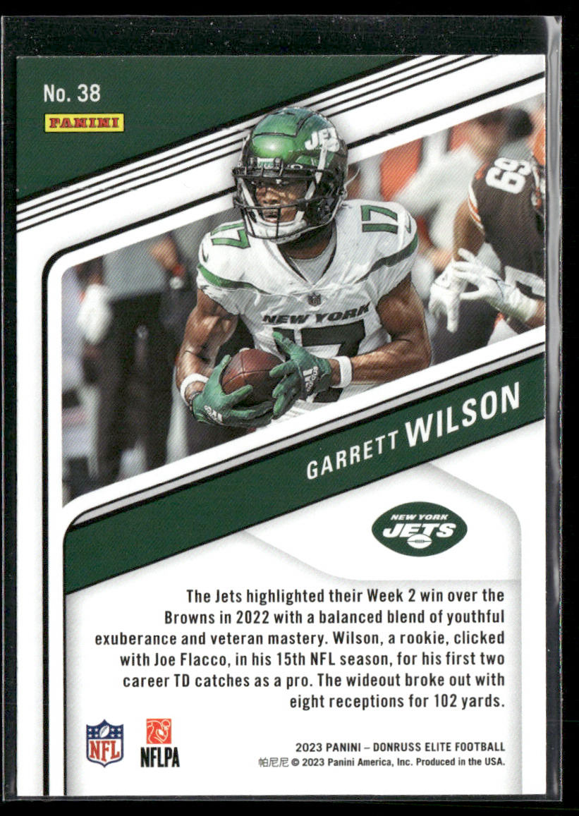 Garrett Wilson 2023 Donruss Elite #38 New York Jets