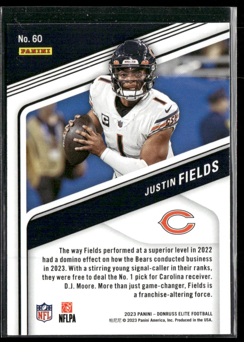 Justin Fields 2023 Donruss Elite #60 Chicago Bears