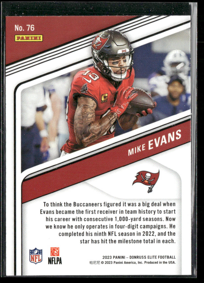 Mike Evans 2023 Donruss Elite #76 Tampa Bay Buccaneers