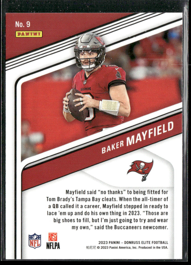 Baker Mayfield 2023 Donruss Elite #9 Tampa Bay Buccaneers