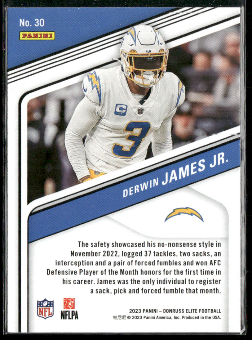 Derwin James Jr. 2023 Donruss Elite #30 Los Angeles Chargers