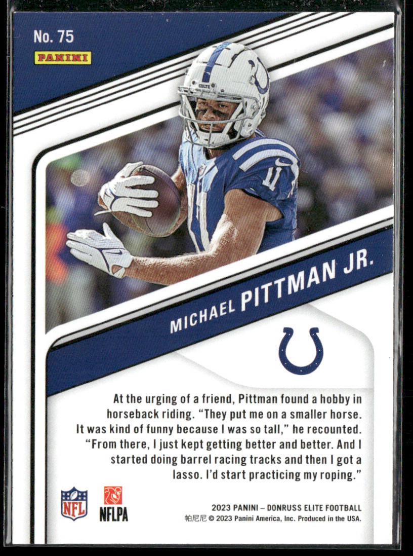 Michael Pittman Jr. 2023 Donruss Elite #75 Indianapolis Colts