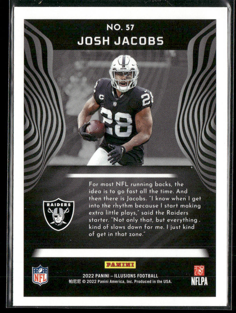 Josh Jacobs 2022 Panini Illusions Retail #57 Las Vegas Raiders
