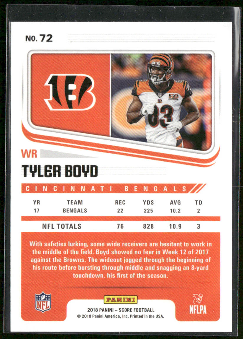 Tyler Boyd 2018 Score #72 Cincinnati Bengals