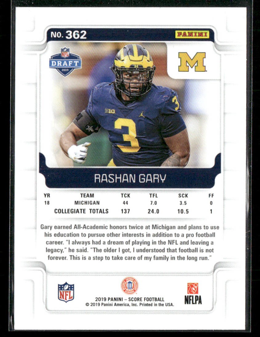 Rashan Gary 2019 Score #362 RC Michigan Wolverines