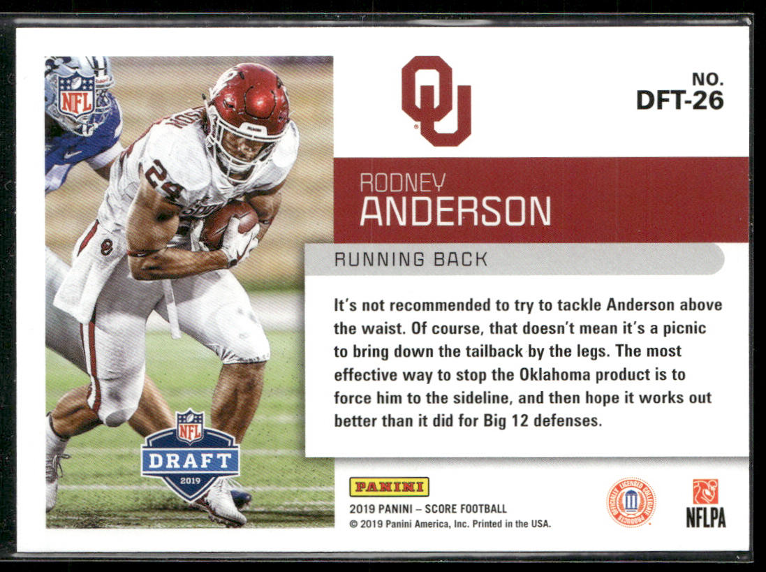 Rodney Anderson 2019 Score NFL Draft 2019 #DFT-26 Oklahoma Sooners