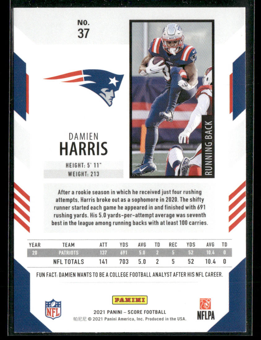 Damien Harris 2021 Score #37 New England Patriots