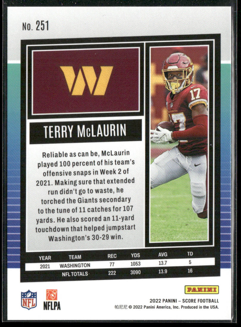 Terry McLaurin 2022 Score #251 Washington Commanders