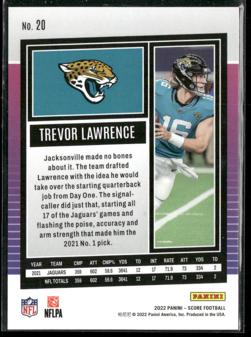 Trevor Lawrence 2022 Score #20 Jacksonville Jaguars