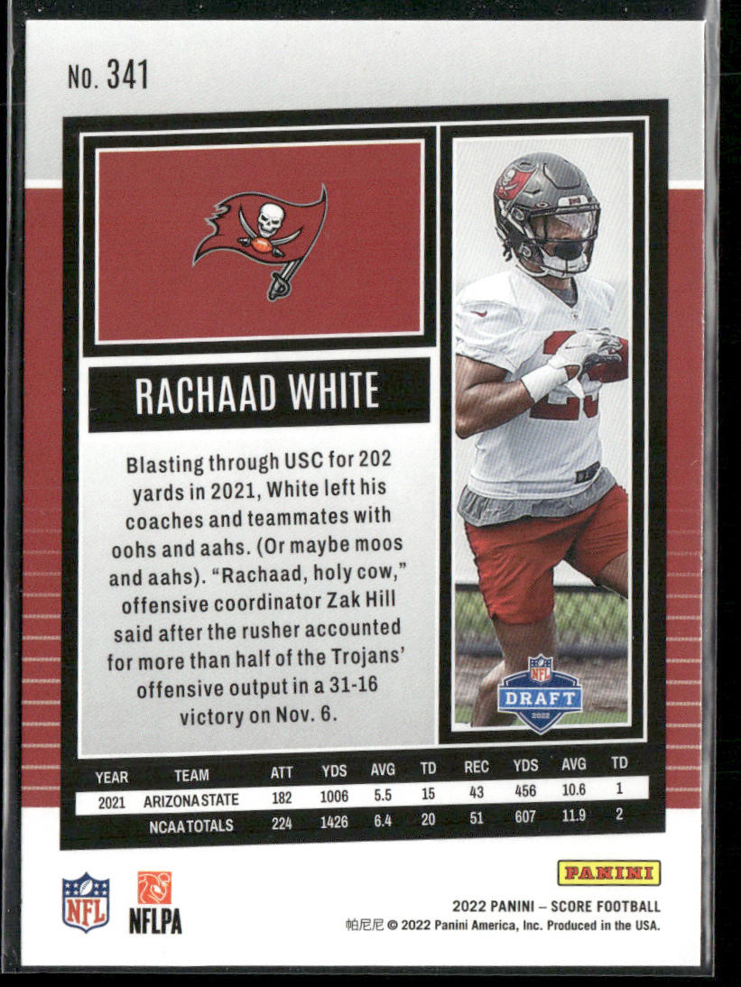 Rachaad White 2022 Score #341 RC Tampa Bay Buccaneers