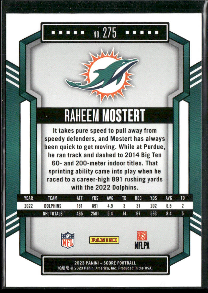 Raheem Mostert 2023 Score #275 Miami Dolphins