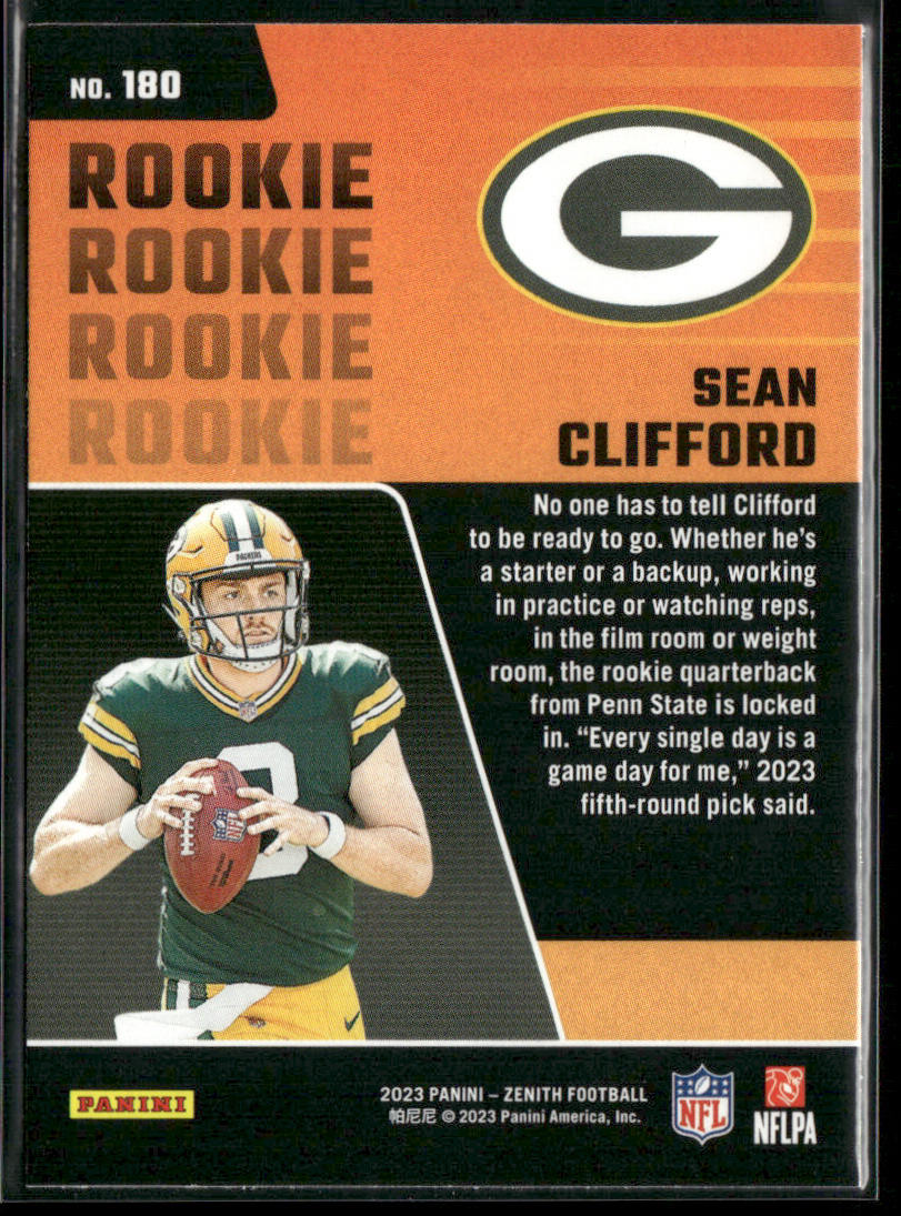 Sean Clifford 2023 Panini Zenith Retail #180 RC Green Bay Packers