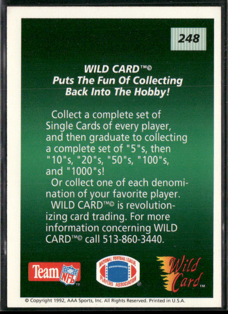 Checklist 3: 101-150 1992 Wild Card #248