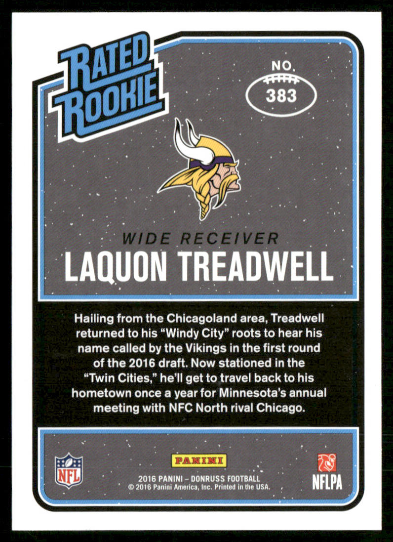Laquon Treadwell 2016 Donruss #383 RC Minnesota Vikings