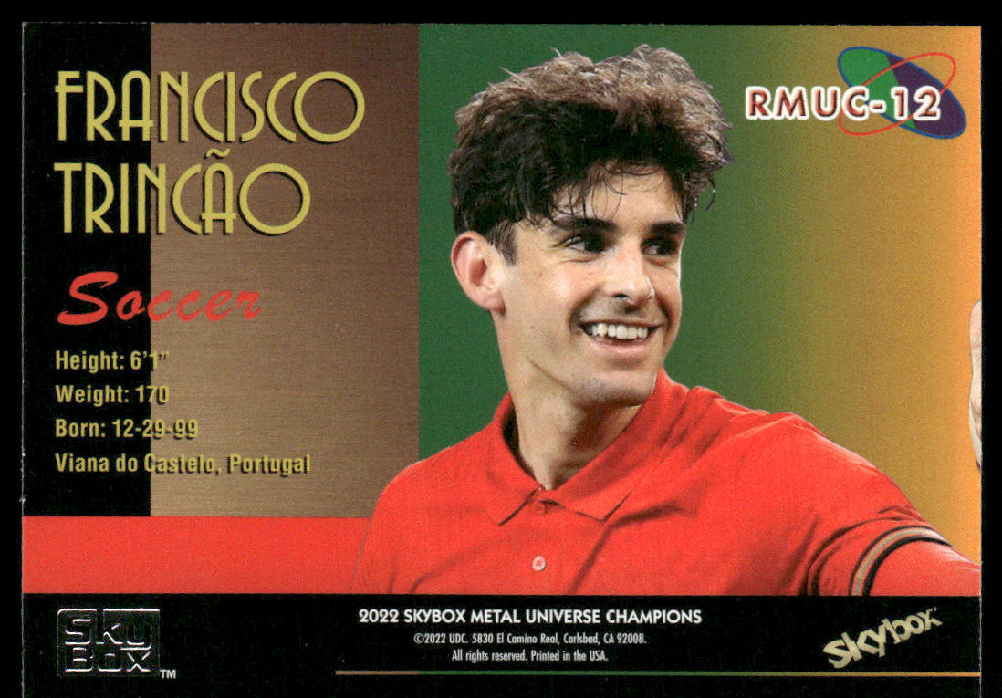 Francisco Trincao 2022 SkyBox Metal Universe 1997-98 Retro Metal Universe #