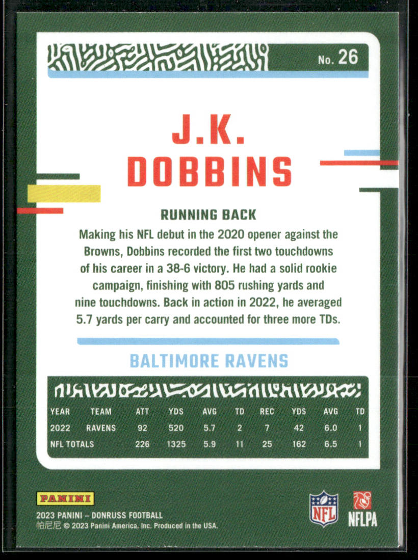 2023 Donruss #26 J.K. Dobbins