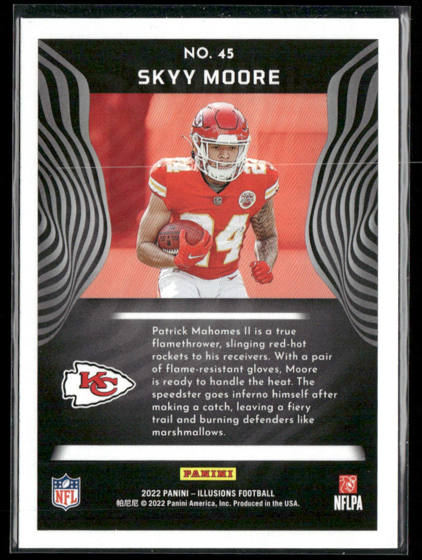 Skyy Moore 2022 Panini Illusions #45 RC Kansas City Chiefs