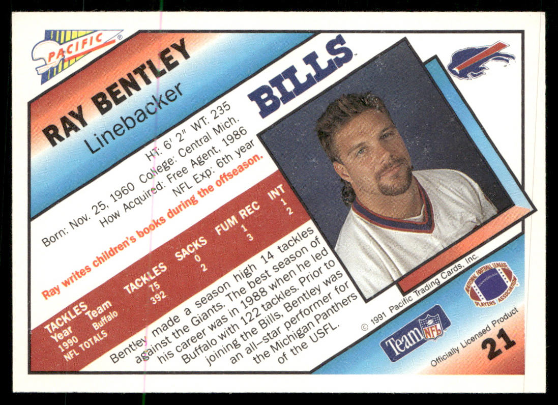 Ray Bentley 1991 Pacific #21 Buffalo Bills