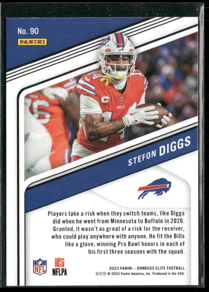 Stefon Diggs 2023 Donruss Elite #90 Buffalo Bills