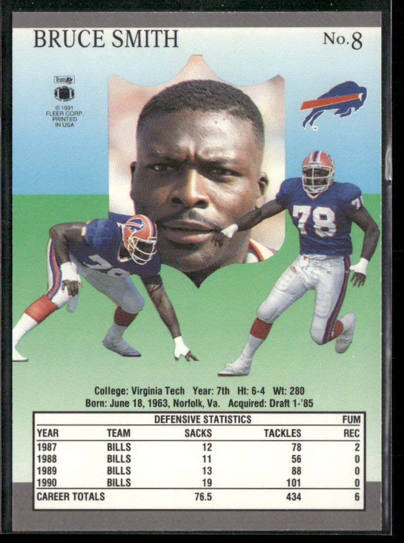 Bruce Smith 1991 Ultra #8 Buffalo Bills