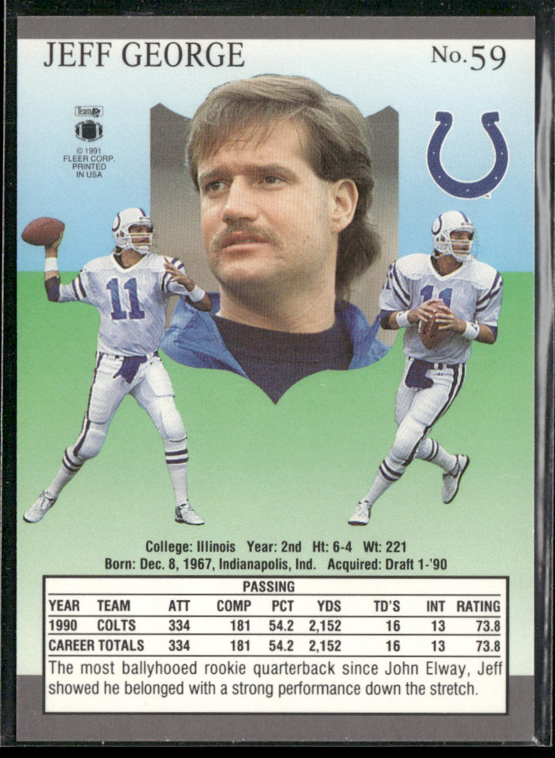 Jeff George 1991 Ultra #59 Indianapolis Colts