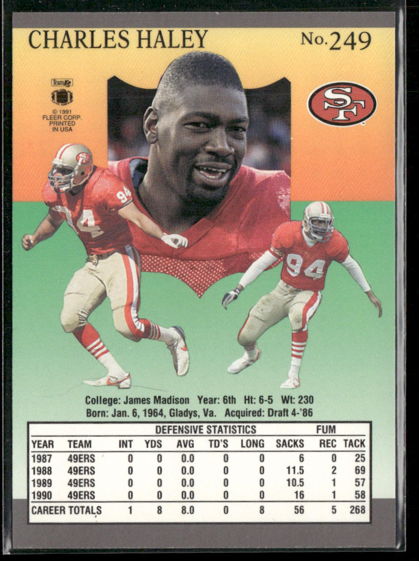 Charles Haley 1991 Ultra #249 San Francisco 49ers