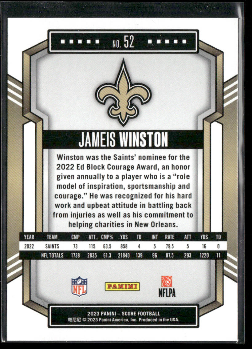 Jameis Winston 2023 Score #52 New Orleans Saints