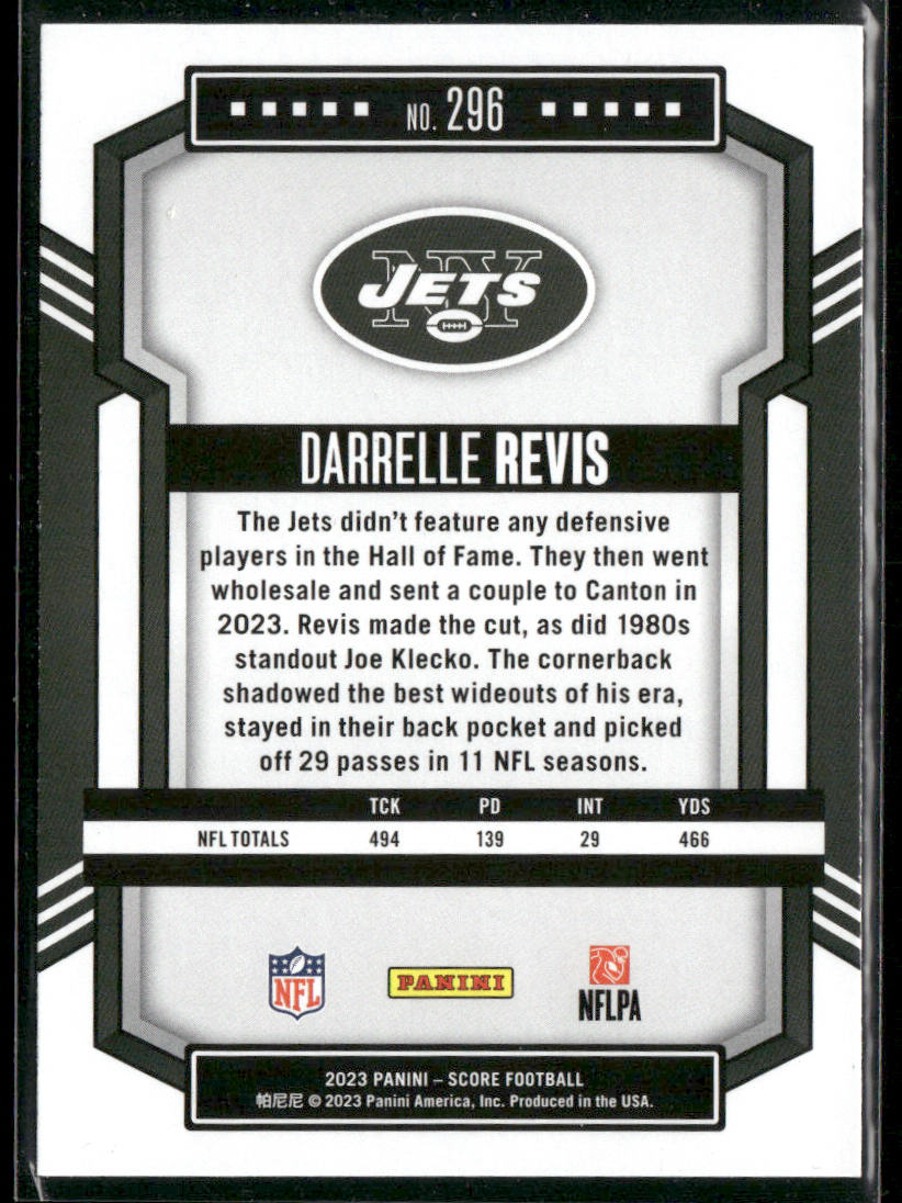 Darrelle Revis 2023 Score #296 New York Jets