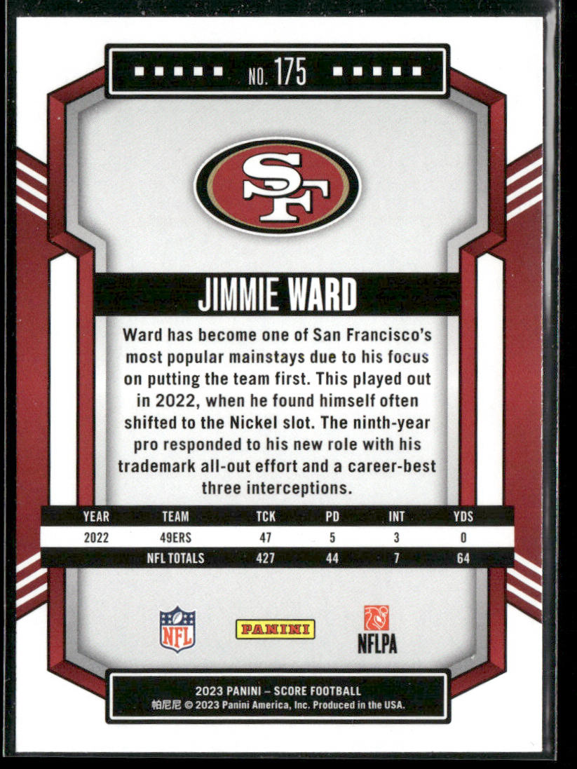 Jimmie Ward 2023 Score #175 San Francisco 49ers