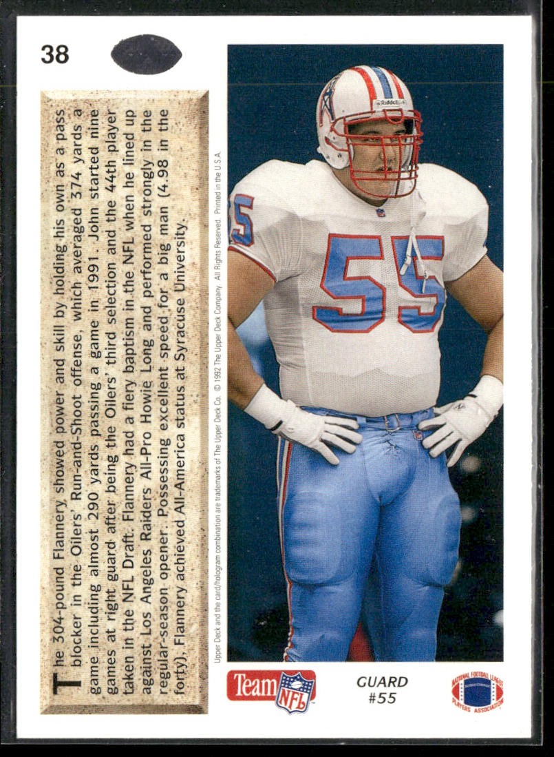 John Flannery 1992 Upper Deck #38 Houston Oilers