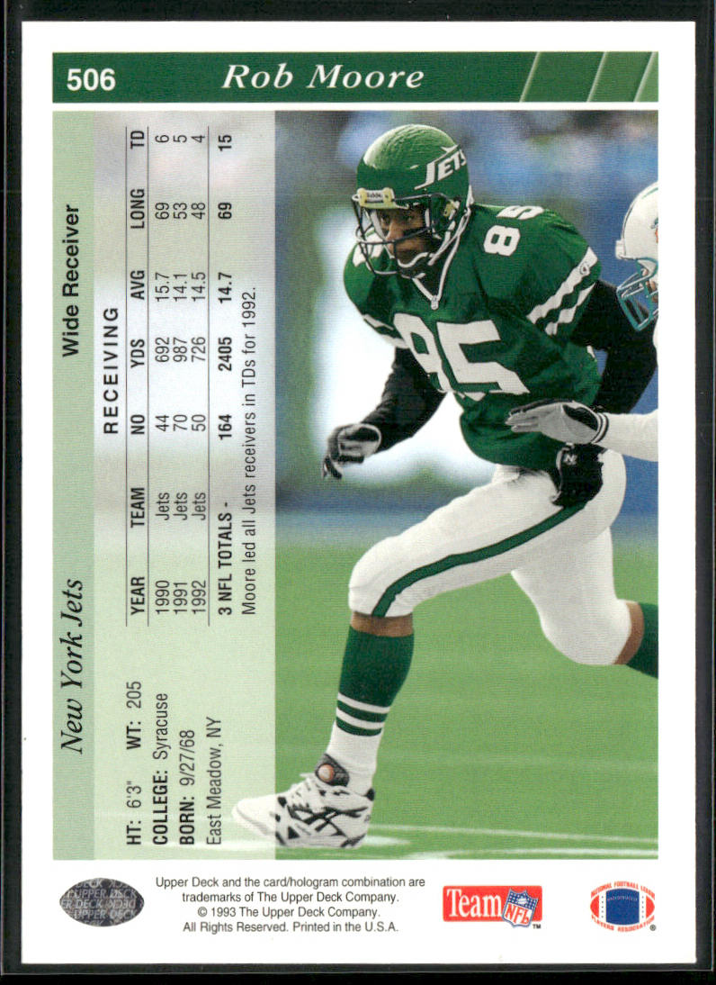 Rob Moore 1993 Upper Deck #506 New York Jets