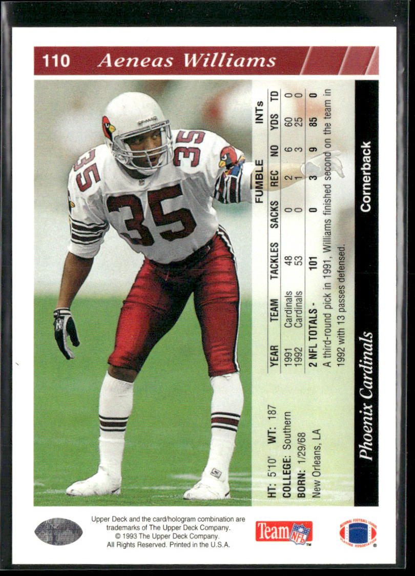 Aeneas Williams 1993 Upper Deck #110 Phoenix Cardinals