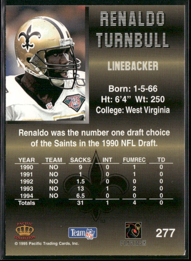 Renaldo Turnbull 1995 Pacific #277 New Orleans Saints