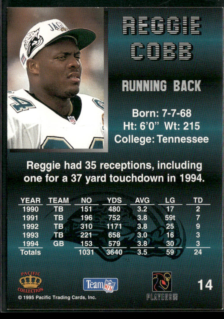 Reggie Cobb 1995 Pacific #14 Jacksonville Jaguars