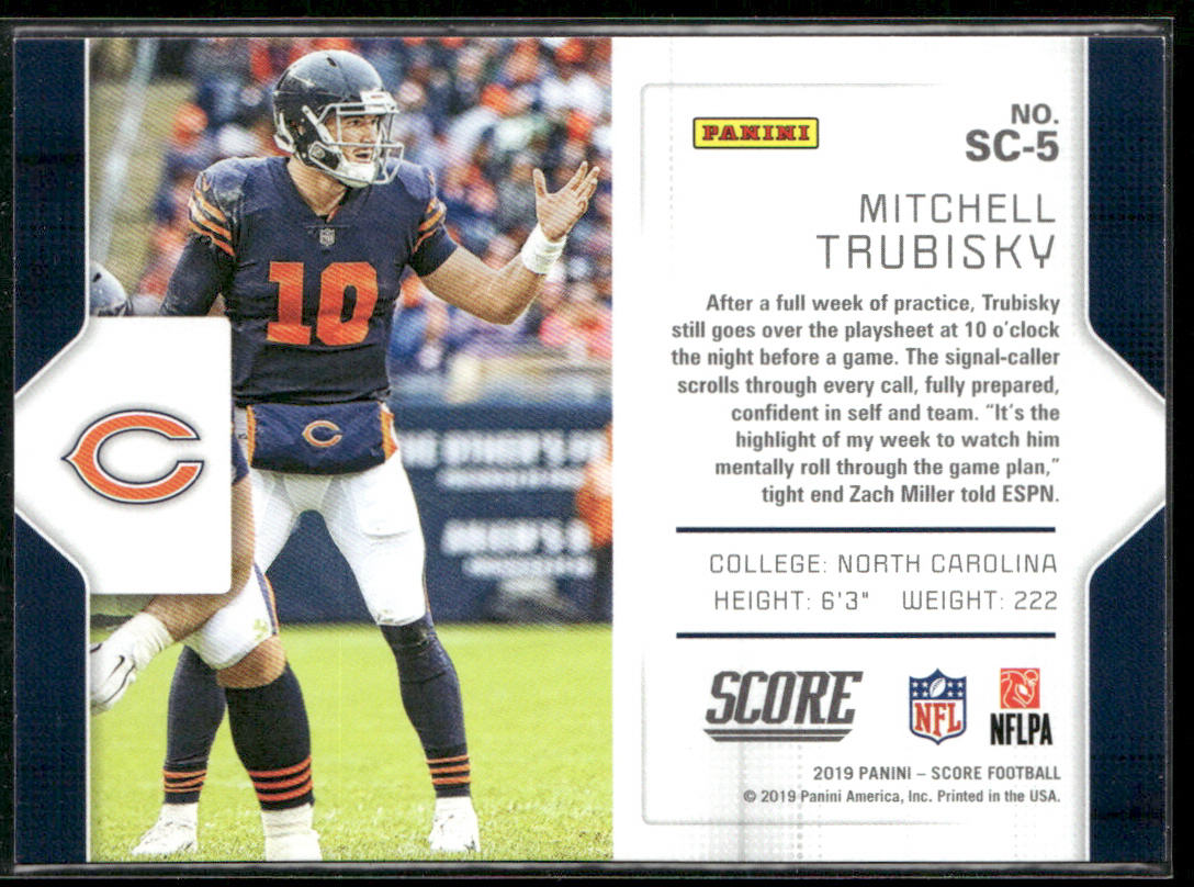 Mitchell Trubisky 2019 Score Signal-Callers #SC-5 Chicago Bears